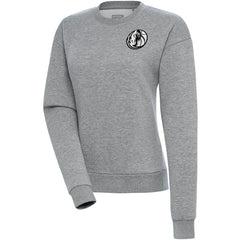 Dallas Mavericks Antigua Women's Brushed Metallic Victory Pullover Sweatshirt - Heather Gray - NBA
