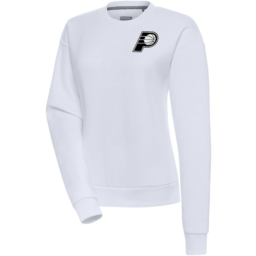 Indiana Pacers Antigua Women's Brushed Metallic Victory Pullover Sweatshirt - White - NBA