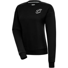 Cleveland Cavaliers Antigua Women's Brushed Metallic Victory Pullover Sweatshirt - Black - NBA
