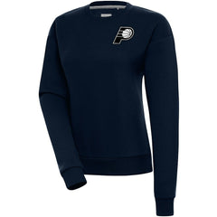 Indiana Pacers Antigua Women's Brushed Metallic Victory Pullover Sweatshirt - Navy - NBA
