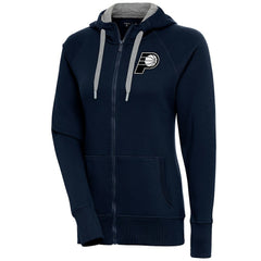 Indiana Pacers Antigua Women's Brushed Metallic Victory Full-Zip Hoodie - Navy - NBA