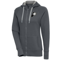 Indiana Pacers Antigua Women's Brushed Metallic Victory Full-Zip Hoodie - Charcoal - NBA
