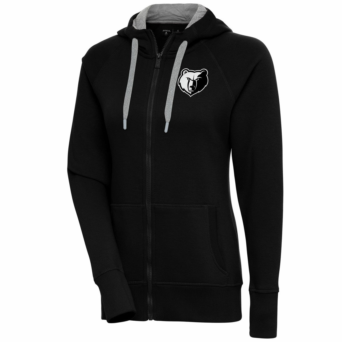 Memphis Grizzlies Antigua Women's Brushed Metallic Victory Full-Zip Hoodie - Black - NBA
