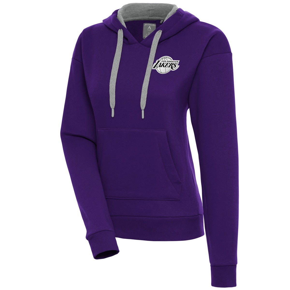 Los Angeles Lakers Antigua Women's Brushed Metallic Victory Pullover Hoodie - Purple - NBA