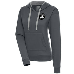Boston Celtics Antigua Women's Brushed Metallic Victory Pullover Hoodie - Charcoal - NBA