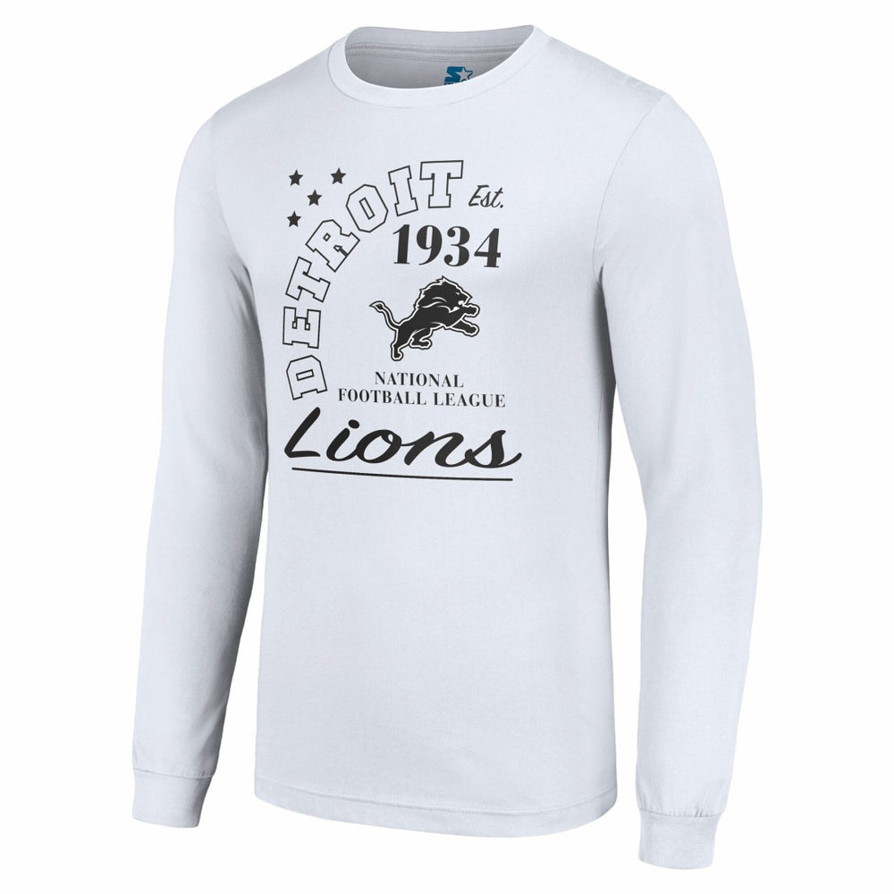 Detroit Lions Starter Arch City Long Sleeve T-Shirt White | NFL