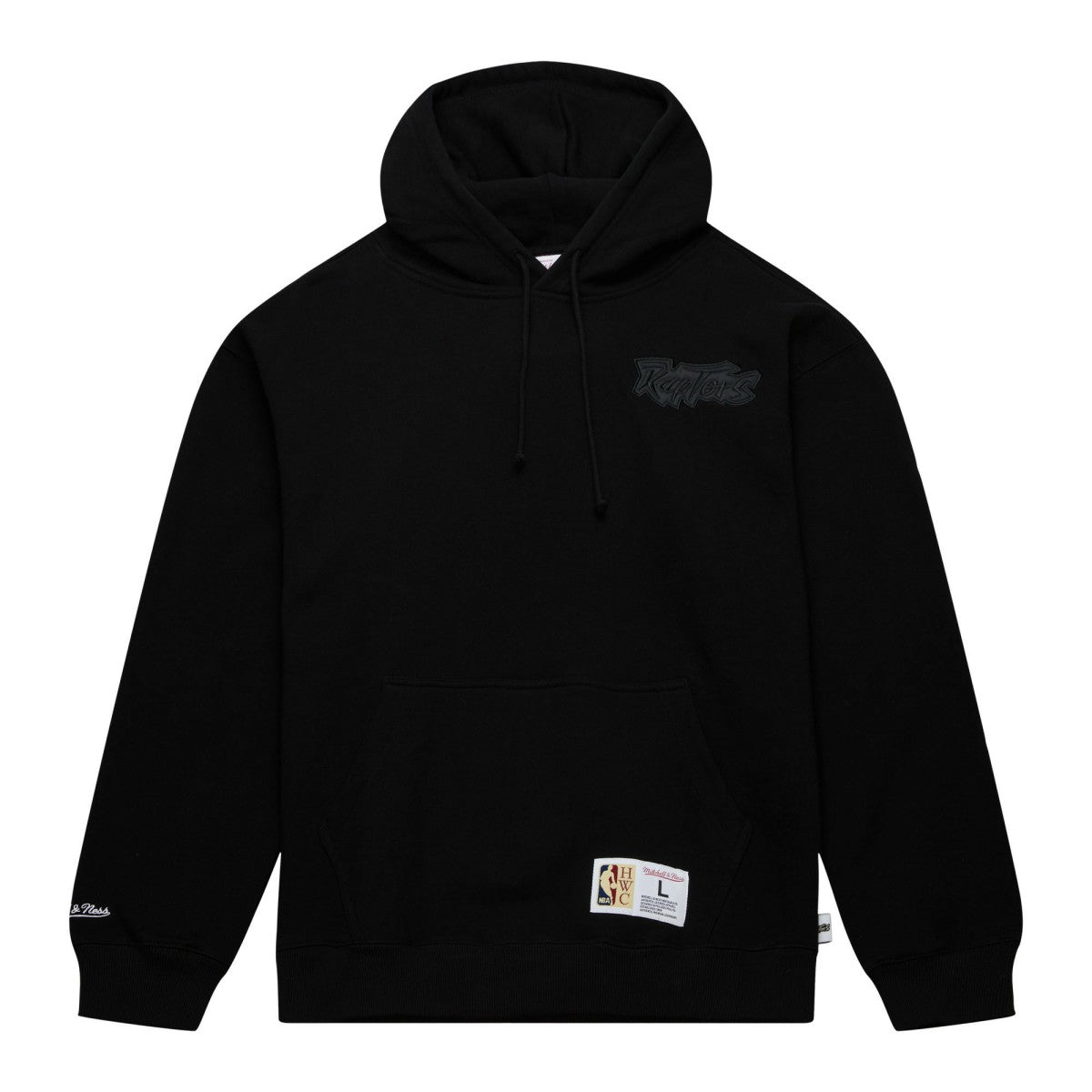 Toronto Raptors Hardwood Classics Tonal Pullover Hoodie Black - NBA