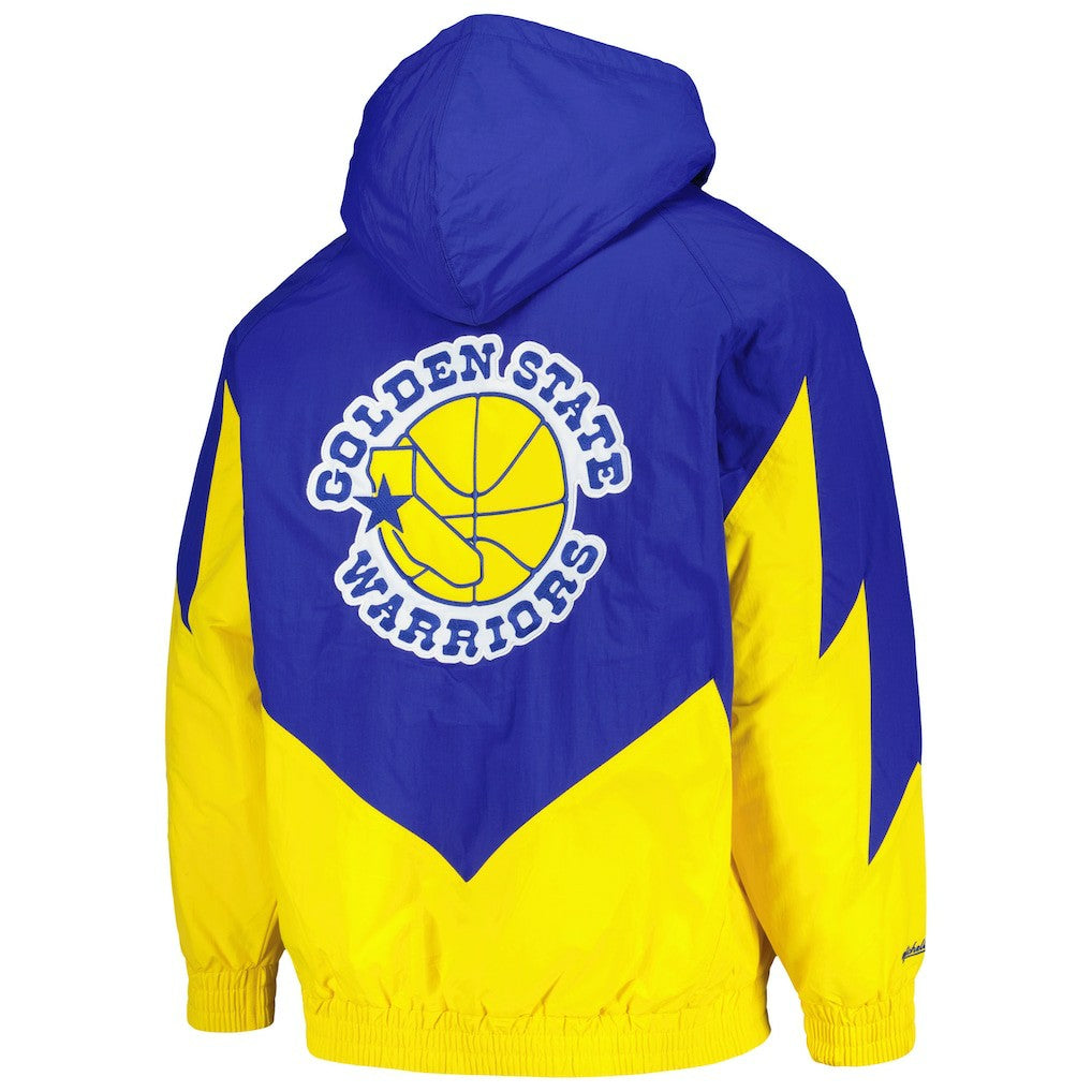 Golden State Warriors Hardwood Classics Retro Quilted Raglan Full-Zip Hoodie Royal - NBA