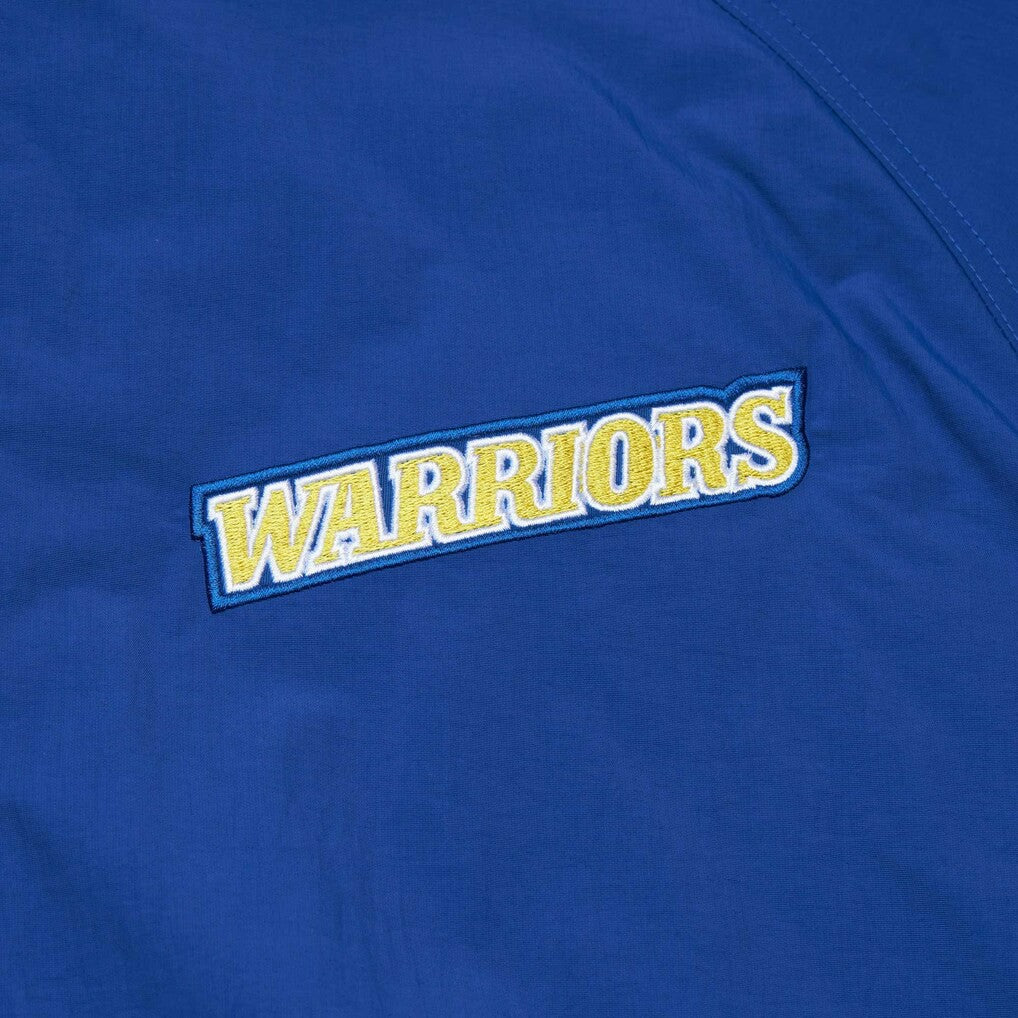 Golden State Warriors Hardwood Classics Retro Quilted Raglan Full-Zip Hoodie Royal - NBA