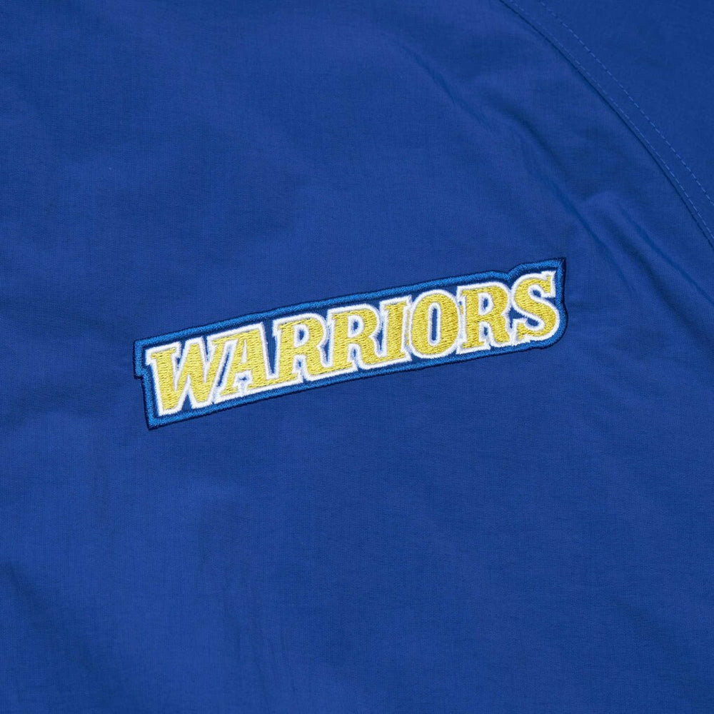 Golden State Warriors Hardwood Classics Retro Quilted Raglan Full-Zip Hoodie Royal - NBA