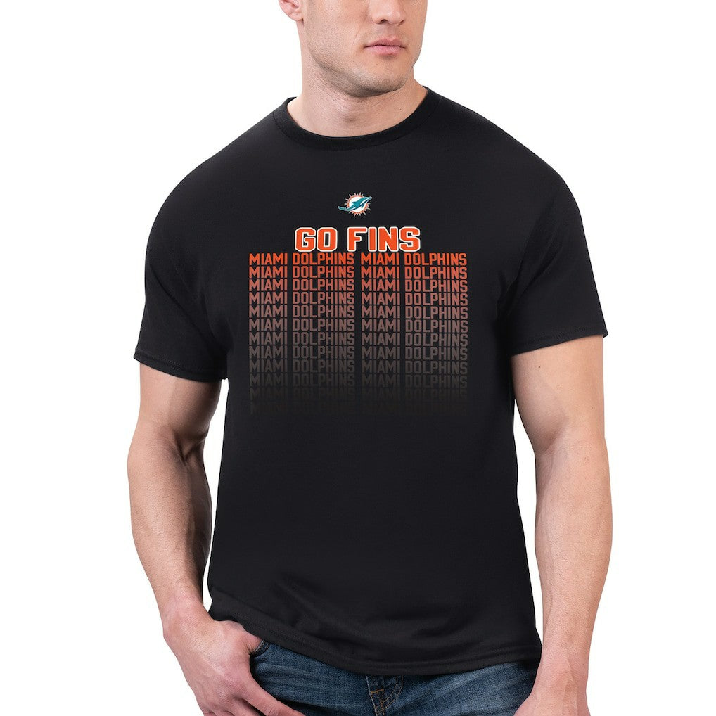 Miami Dolphins Starter Slogan T-Shirt Black | NFL