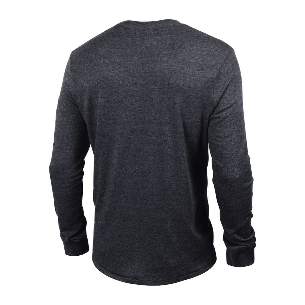 Pittsburgh Penguins Champion Multi-Logo Tri-Blend Long Sleeve T-Shirt - Heather Black - NHL