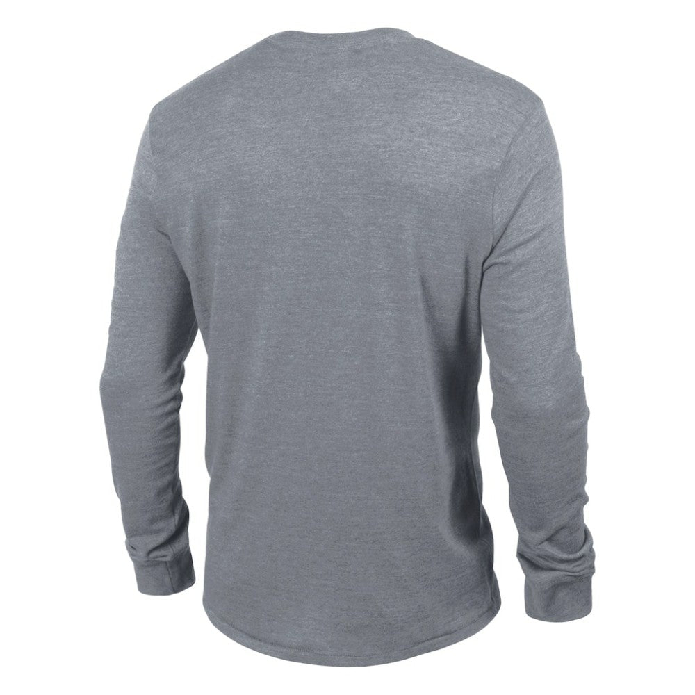 Seattle Kraken Champion Tri-Blend Dual-Stripe Long Sleeve T-Shirt - Heather Gray - NHL