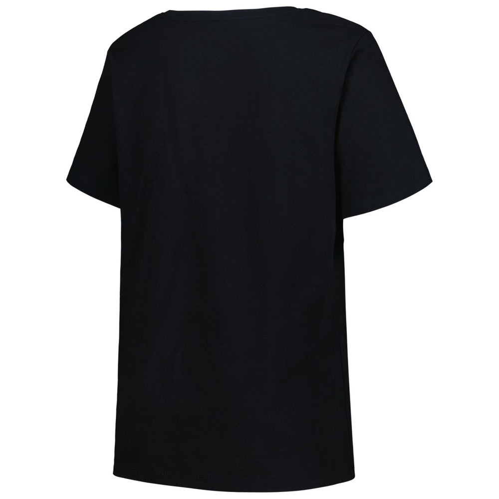 Memphis Grizzlies Profile Women's Plus Size Arch Over Logo V-Neck T-Shirt Black - NBA