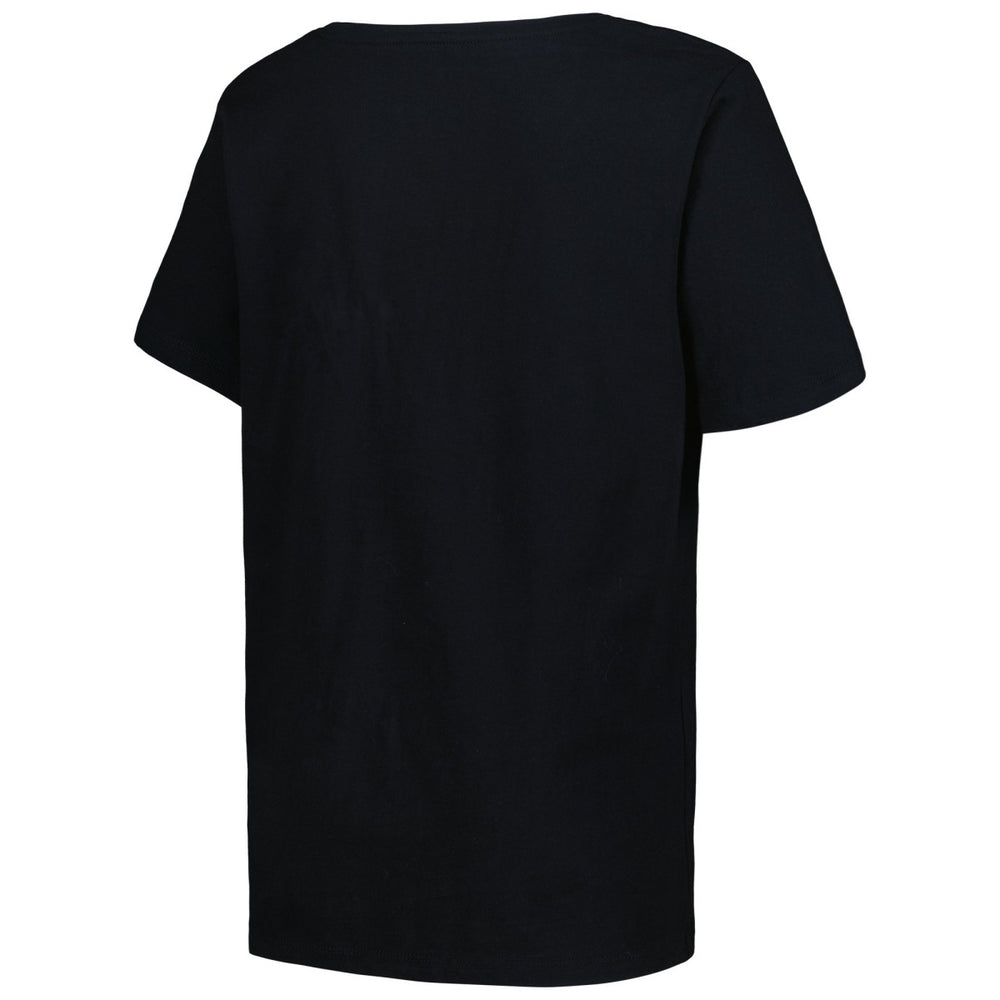 New Orleans Pelicans Profile Women's Plus Size Arch Over Logo V-Neck T-Shirt Black - NBA