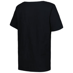 New Orleans Pelicans Profile Women's Plus Size Arch Over Logo V-Neck T-Shirt Black - NBA