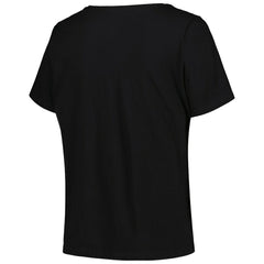 Golden State Warriors Profile Women's Plus Size Arch Over Logo V-Neck T-Shirt Black - NBA