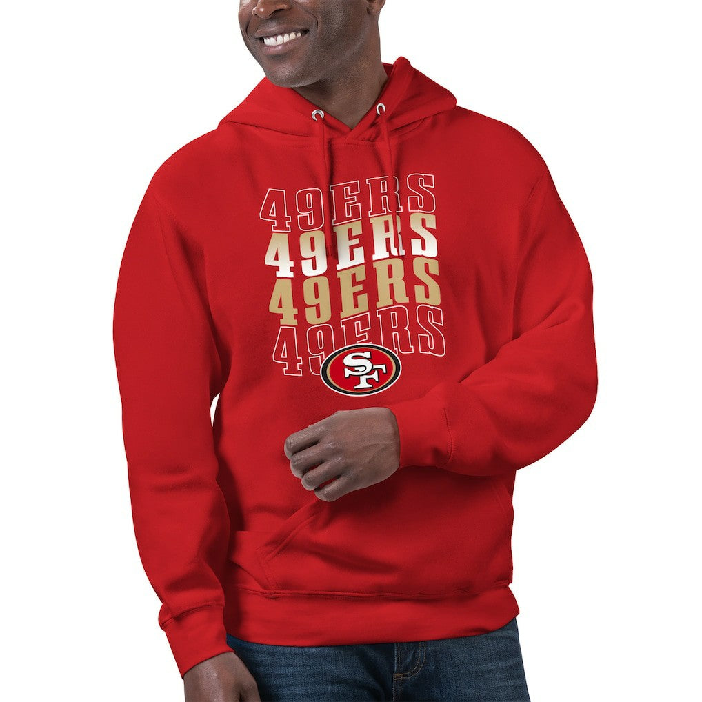 San Francisco 49ers Starter Unisex Name Drop Logo Pullover Hoodie Scarlet | NFL