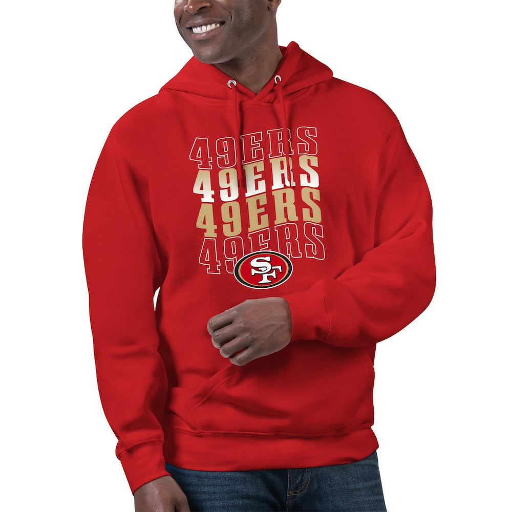 San Francisco 49ers Starter Unisex Name Drop Logo Pullover Hoodie Scarlet | NFL