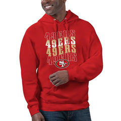 San Francisco 49ers Starter Unisex Name Drop Logo Pullover Hoodie Scarlet | NFL