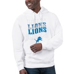 Detroit Lions Starter Unisex Name Drop Logo Pullover Hoodie White | NFL