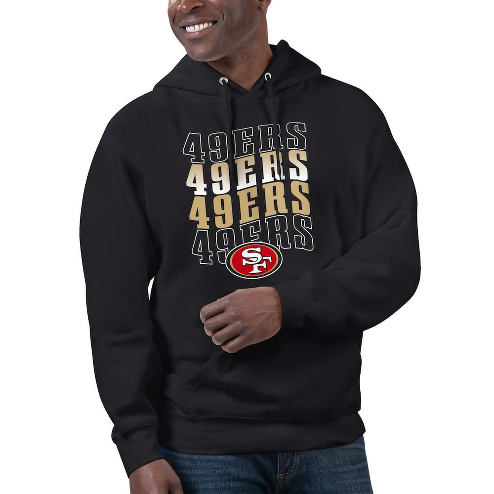 San Francisco 49ers Starter Unisex Name Drop Logo Pullover Hoodie Black | NFL