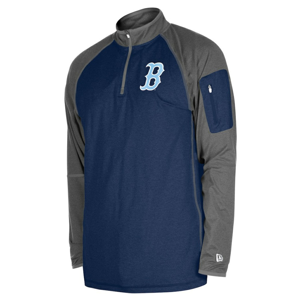 Boston Red Sox New Era Father's Day Raglan Quarter-Zip Top - MLB