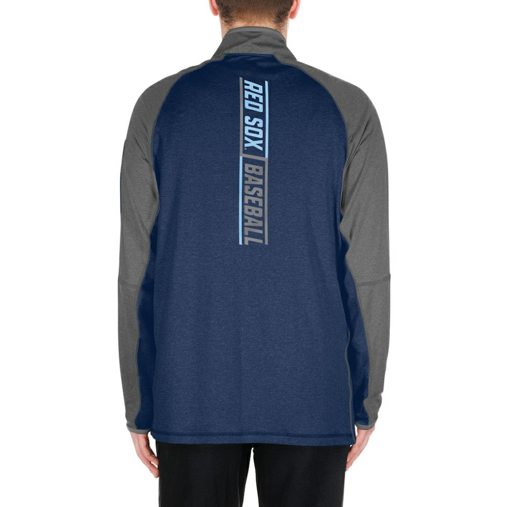 Boston Red Sox New Era Father's Day Raglan Quarter-Zip Top - MLB