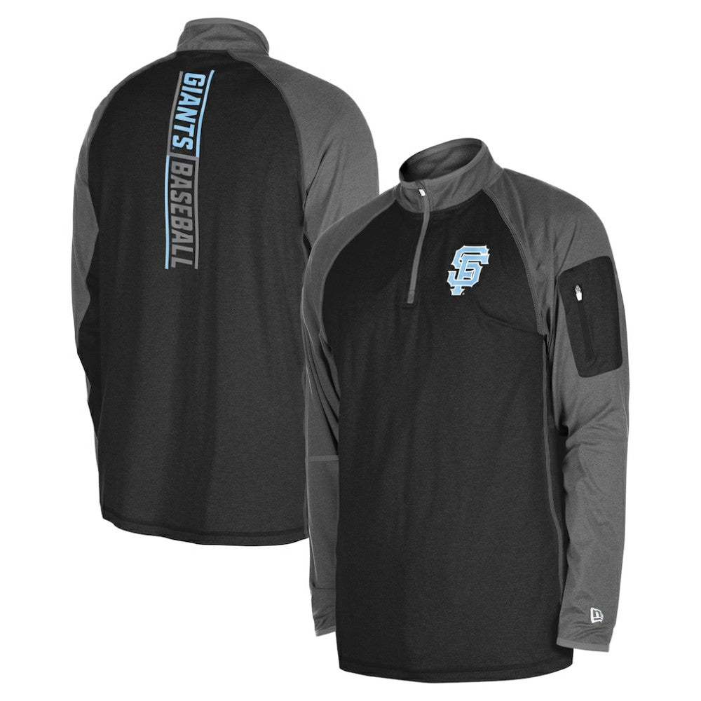San Francisco Giants New Era Father's Day Raglan Quarter-Zip Top - MLB