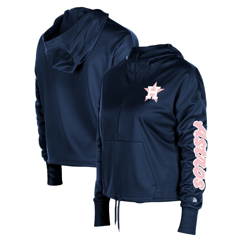 Houston Astros New Era Women's Half-Zip Hoodie - MLB