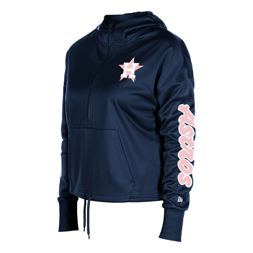 Houston Astros New Era Women's Half-Zip Hoodie - MLB