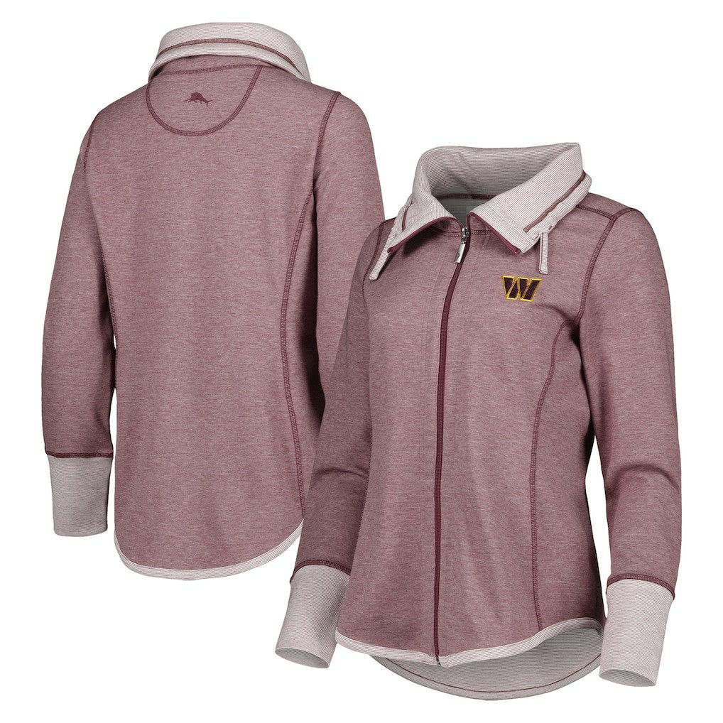 Washington Commanders Women's Sport Sun Fade Full-Zip Sweatshirt Burgundy | Tommy Bahama