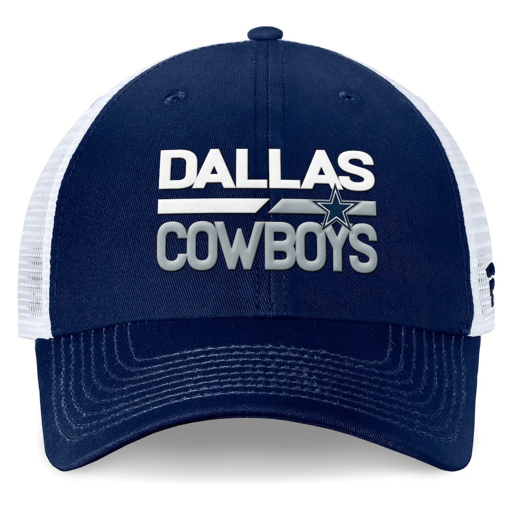 Dallas Cowboys Fundamentals Trucker Adjustable Hat Navy/White | Fanatics