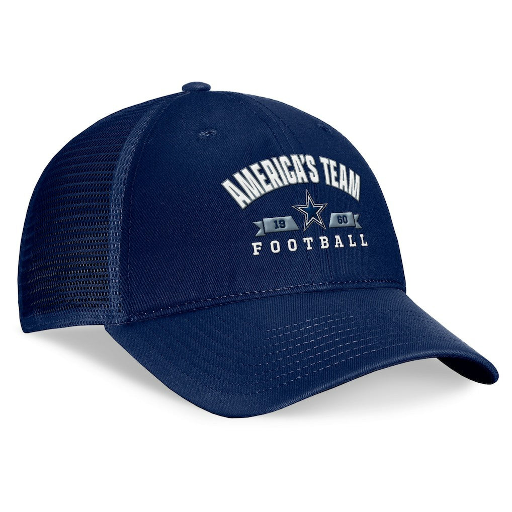 Dallas Cowboys Fundamentals Timeout Trucker Adjustable Hat Navy | Fanatics