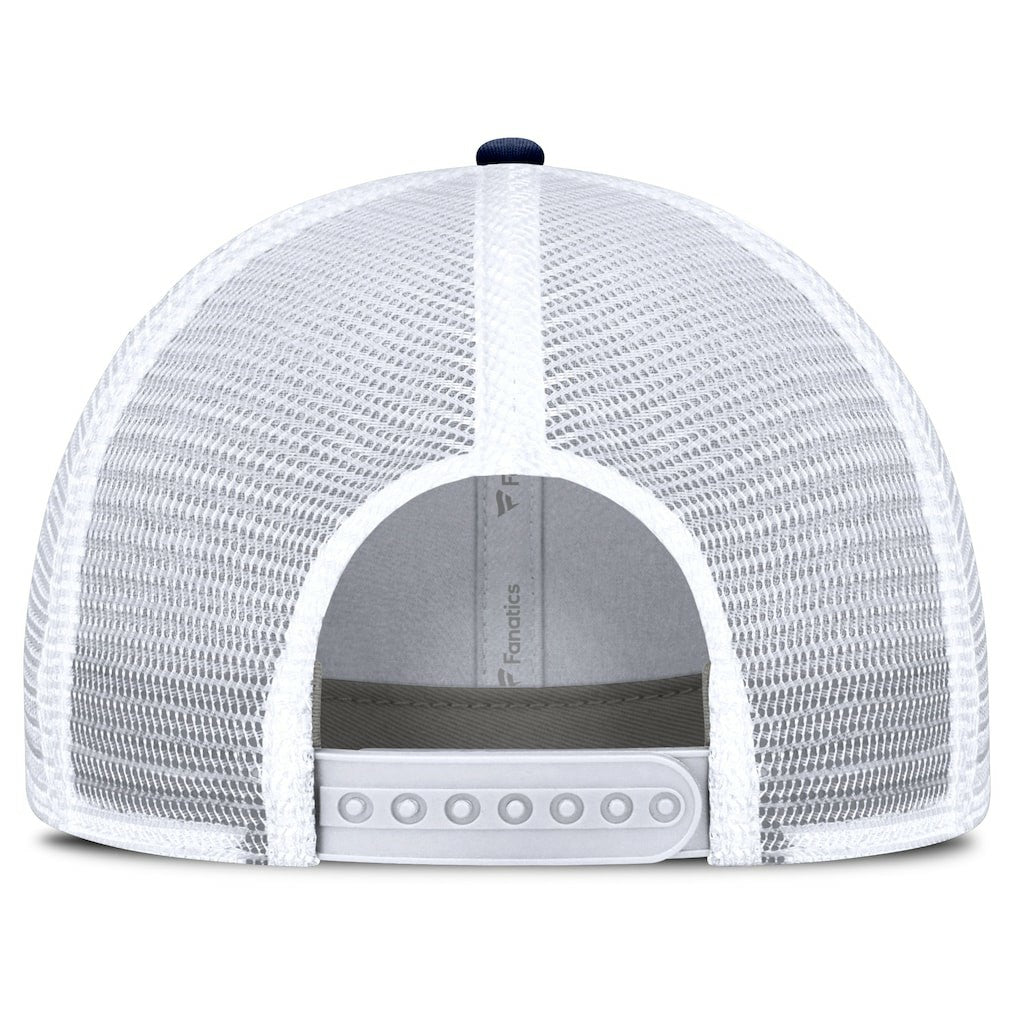 Dallas Cowboys Fundamentals Flawless Stripe Trucker Adjustable Hat White/Navy | Fanatics
