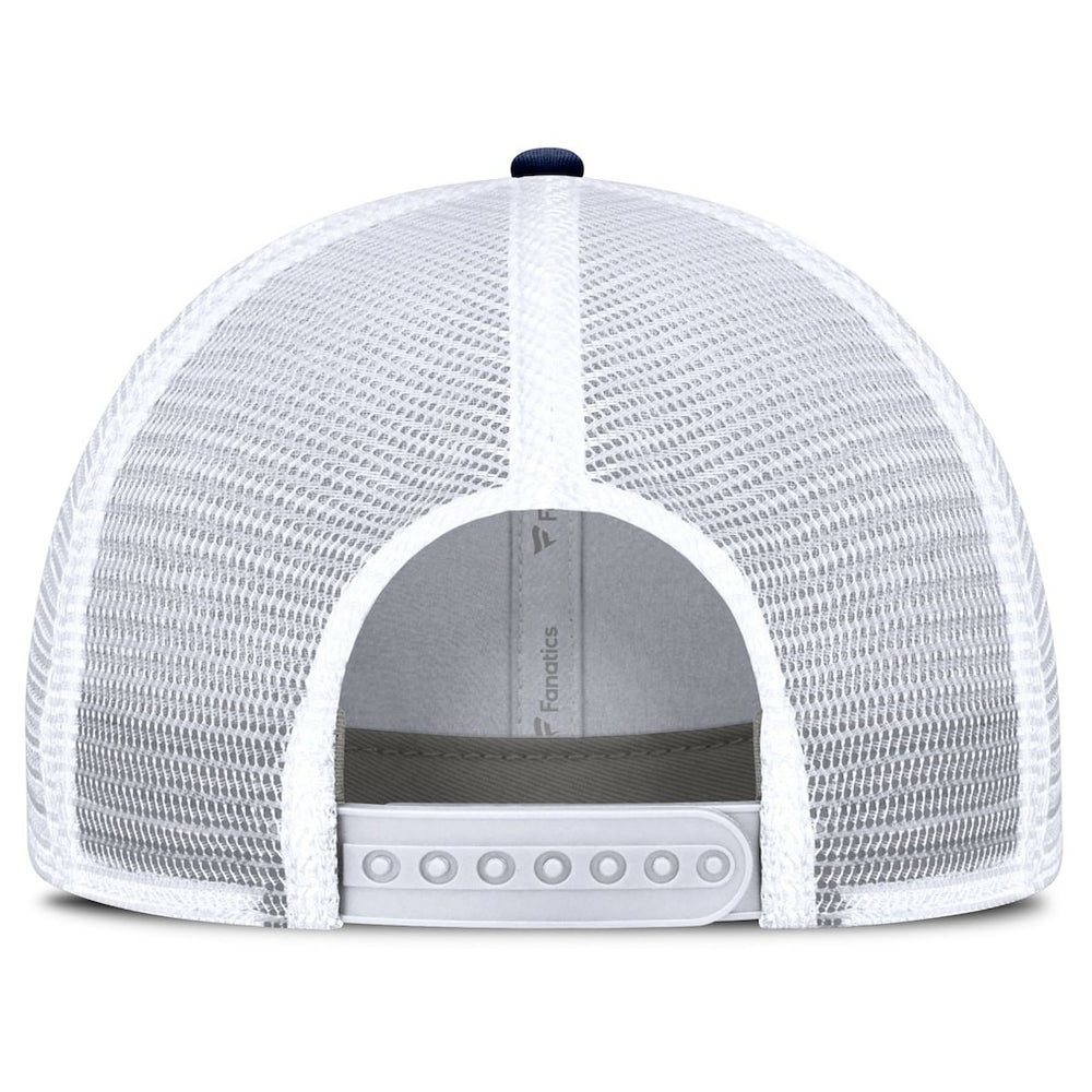 Dallas Cowboys Fundamentals Flawless Stripe Trucker Adjustable Hat White/Navy | Fanatics