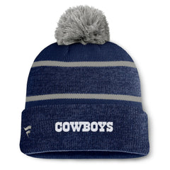 Dallas Cowboys Fundamentals Holding Cuffed Knit Hat with Pom Navy | Fanatics