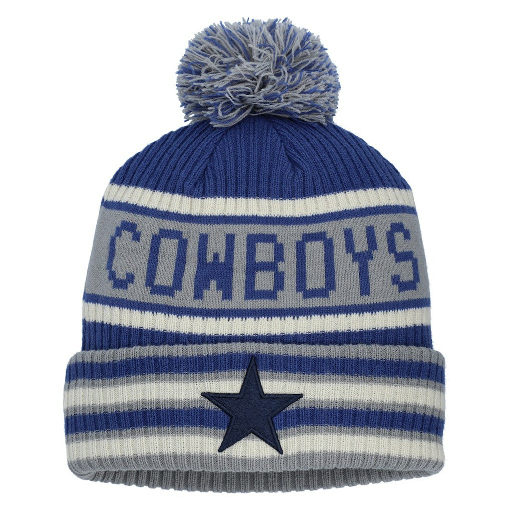 Dallas Cowboys Heritage Blindside Cuffed Knit Hat with Pom Navy | Fanatics