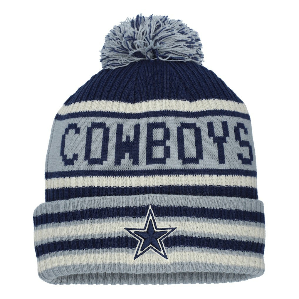 Dallas Cowboys Heritage Blindside Cuffed Knit Hat with Pom Navy | Fanatics