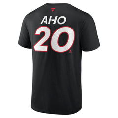Sebastian Aho Carolina Hurricanes Fanatics  Authentic Pro Prime Name & Number T-Shirt - Black - NHL