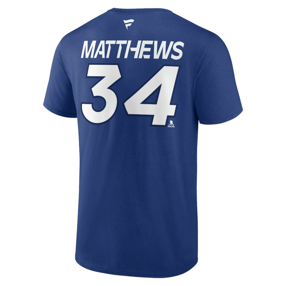 Auston Matthews Toronto Maple Leafs Fanatics  Authentic Pro Prime Name & Number T-Shirt - Blue - NHL