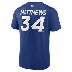 Auston Matthews Toronto Maple Leafs Fanatics  Authentic Pro Prime Name & Number T-Shirt - Blue - NHL