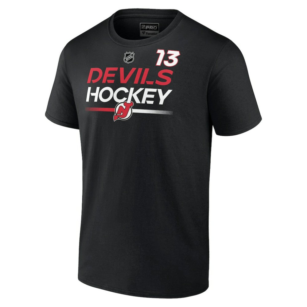 Nico Hischier New Jersey Devils Fanatics  Authentic Pro Prime Name & Number T-Shirt - Black - NHL