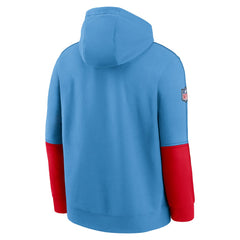 Tennessee Titans Oilers Throwback Alternate Logo Club Tri-Blend Pullover Hoodie Light Blue | Nike for Sale