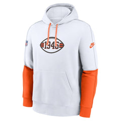 Cleveland Browns Throwback Logo Club Tri-Blend Pullover Hoodie White | Nike for Sale