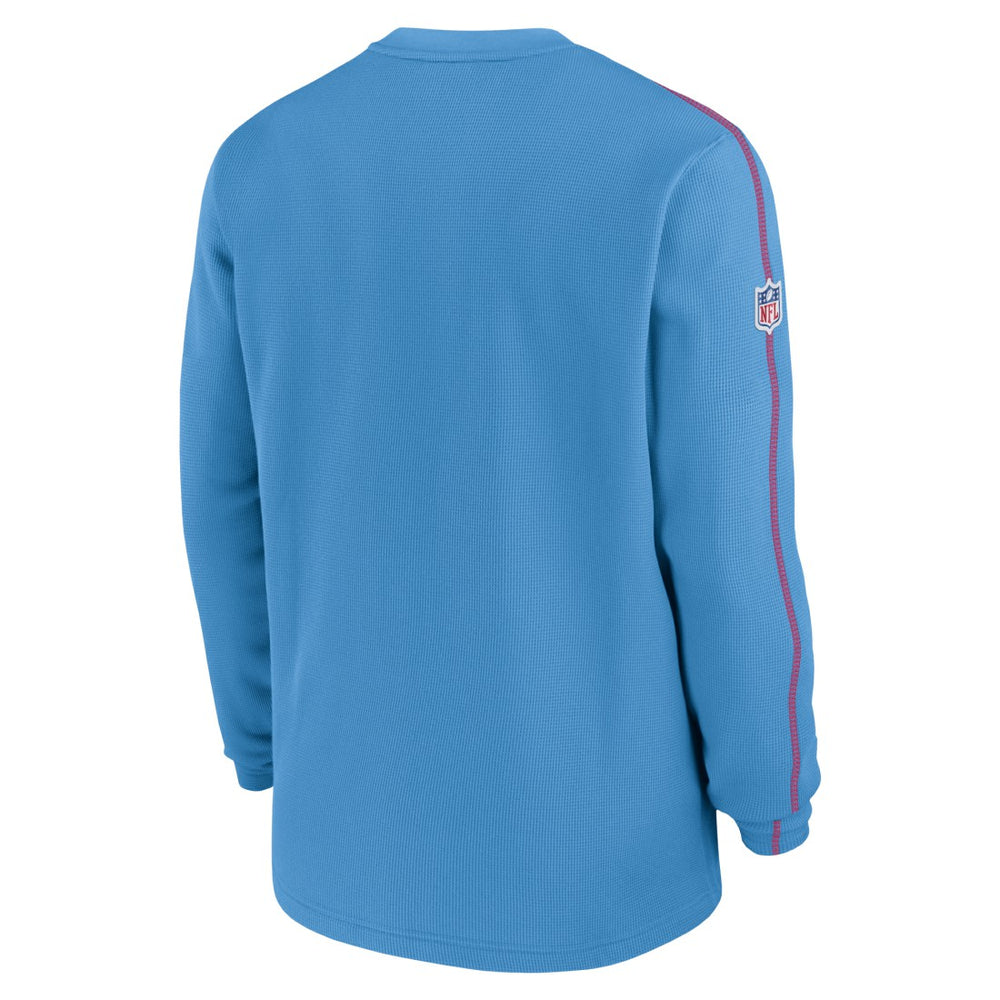 Tennessee Titans Alternate Logo Coach Long Sleeve Top Light Blue | Nike for Sale