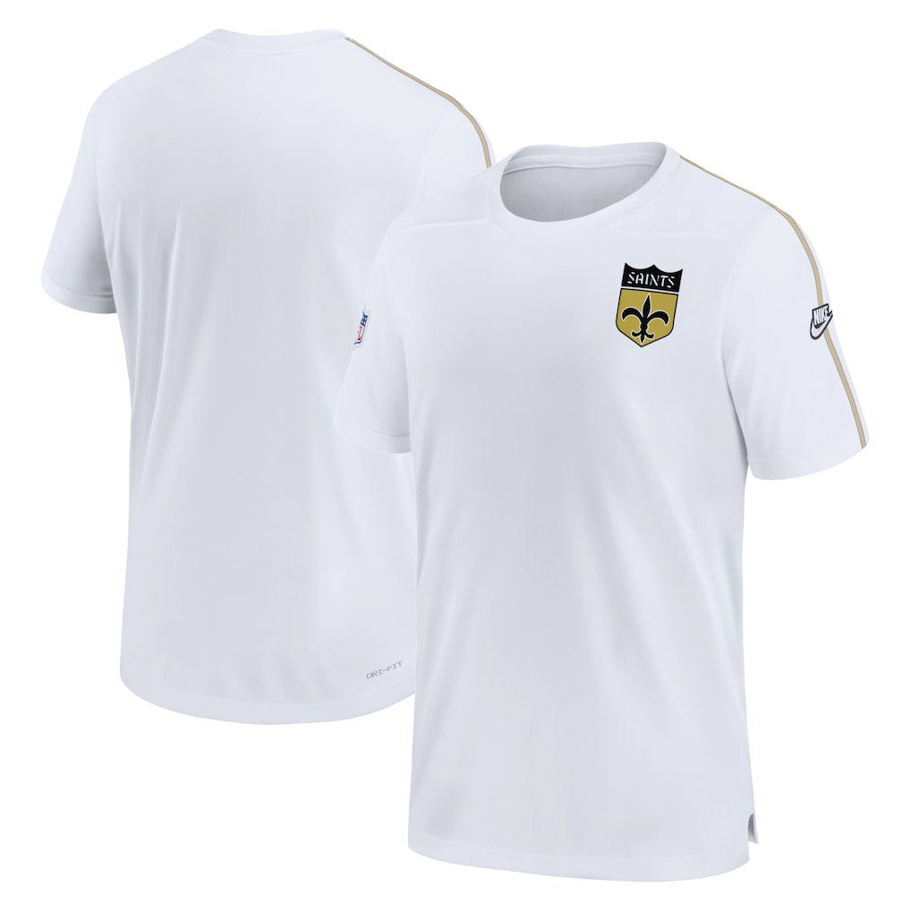 New Orleans Saints Sideline Alternate Logo Coach Performance Top White | Nike for Sale