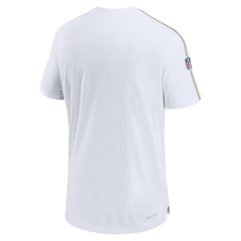 New Orleans Saints Sideline Alternate Logo Coach Performance Top White | Nike for Sale