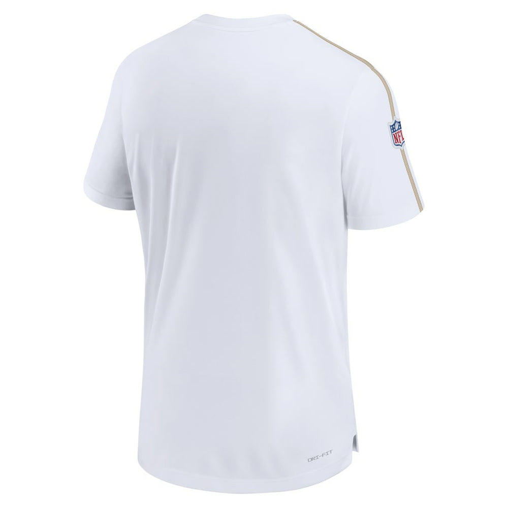 New Orleans Saints Sideline Alternate Logo Coach Performance Top White | Nike for Sale