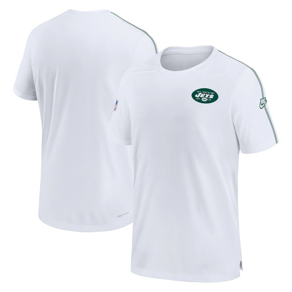 New York Jets Sideline Alternate Logo Coach Performance Top White | Nike for Sale
